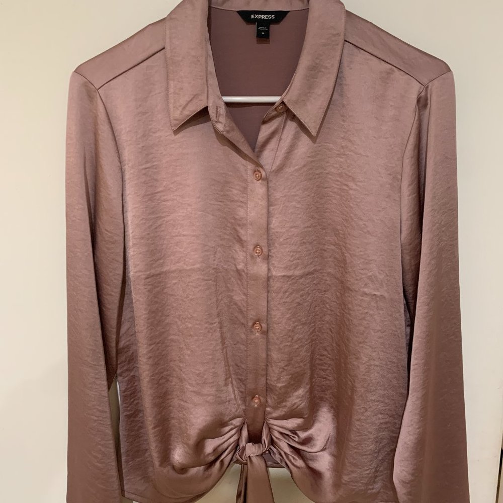 Express mauve silk blouse